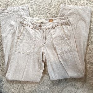 Pilcro brand for Anthropologie linen wide leg pant